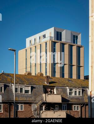 Projet de la rue Circus dans son contexte. Circus Street, Brighton et Hove, Royaume-Uni. Architecte: Shedkm, 2021. Banque D'Images