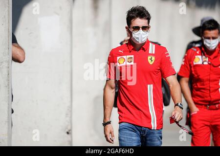 # 16 Charles Leclerc (mon, Scuderia Ferrari Mission Winnow), Grand Prix de Hongrie de F1 à Hungaroring le 30 juillet 2021 à Budapest, Hongrie. (Photo de HOCH ZWEI) Banque D'Images