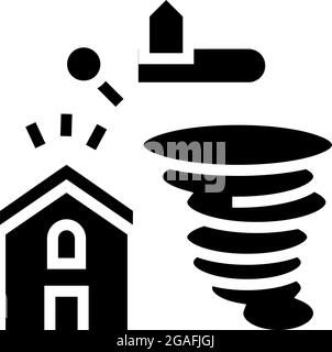 illustration vectorielle d'icône de glyphe de catastrophes naturelles Illustration de Vecteur