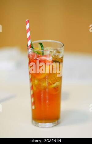 Pimm dans un verre Banque D'Images