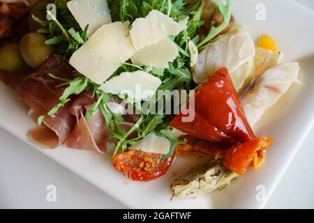 Plateau de partage de mezze Banque D'Images