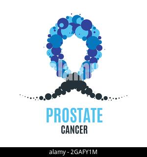 Ruban pour le cancer de la prostate, illustration conceptuelle Banque D'Images