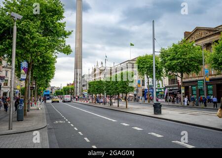 Dublin, Irlande - The Spire of Dublin, ou le Monument of Light Banque D'Images