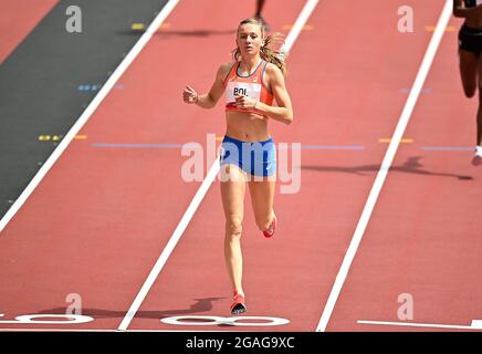 Tokyo, Japon. 31 juillet 2021. Femke bol des pays-Bas participe à la course des haies de 400 m féminin aux Jeux Olympiques de Tokyo 2020 à Tokyo, au Japon, le 31 juillet 2021. Credit: Jia Yuchen/Xinhua/Alay Live News Banque D'Images