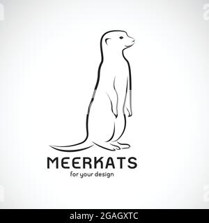 Vecteur de motif meerkats sur fond blanc. Animaux sauvages. Logo ou icône meerkats. Illustration vectorielle superposée facile à modifier. Illustration de Vecteur