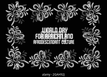 Modèle de vecteur de la Journée mondiale de la culture africaine et africaine Illustration de Vecteur