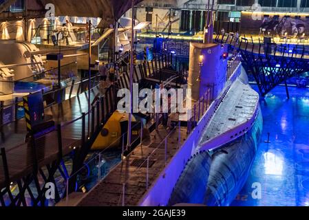 Musée maritime estonien à Seaplane Harbour Lennusadam. Banque D'Images