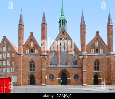 L'Hôpital du Saint-Esprit à Luebeck, une ville hanséatique du nord de l'Allemagne Banque D'Images