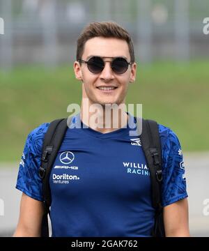 Budapest, Ungarn. 31 juillet 2021. 31 juillet 2021, Hungaroring, Budapest, Grand Prix de Formule 1 de Hongrie 2021, sur la photo George Russel (GBR # 63), Williams Racing Credit: dpa/Alay Live News Banque D'Images