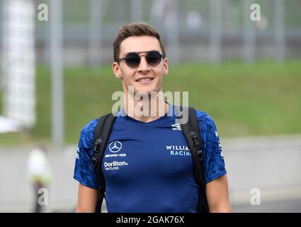 Budapest, Ungarn. 31 juillet 2021. 31 juillet 2021, Hungaroring, Budapest, Grand Prix de Formule 1 de Hongrie 2021, sur la photo George Russel (GBR # 63), Williams Racing Credit: dpa/Alay Live News Banque D'Images