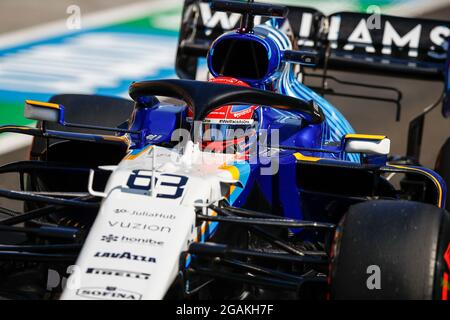 # 63 George Russell (GBR, Williams Racing), Grand Prix de F1 de Hongrie à Hungaroring le 30 juillet 2021 à Budapest, Hongrie. (Photo de HOCH ZWEI) Banque D'Images