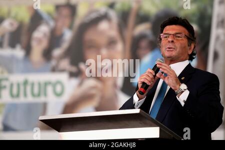 salvador, bahia, brésil - 31 juillet 2018 : le ministre Luiz Fux et président de la Cour suprême brésilienne est vu lors d'une présentation dans la ville de S. Banque D'Images