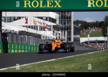 Budapest, Ungarn. 31 juillet 2021. 31 juillet 2021, Hungaroring, Budapest, Grand Prix de Formule 1 de Hongrie 2021, sur la photo Lando Norris (GBR # 4), McLaren F1 Team Credit: dpa/Alay Live News Banque D'Images