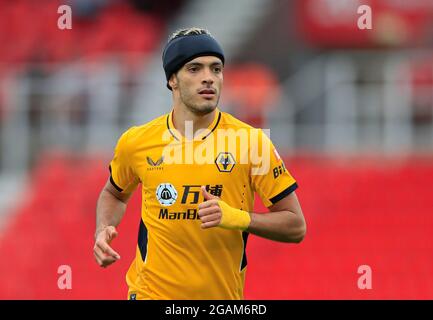 Stoke on Trent, Royaume-Uni. 31 juillet 2021. Raul Jimenez #9 de Wolverhampton Wanderers à Stoke-on-Trent, Royaume-Uni, le 7/31/2021. (Photo de Conor Molloy/News Images/Sipa USA) crédit: SIPA USA/Alay Live News Banque D'Images