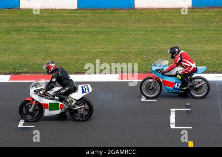 CASTLE DONINGTON, Royaume-Uni, 31 juillet 2021, Classic Motorcycle Fesitval sur le circuit de Donington Park qui a eu lieu pendant le désherbage du 31 juillet et du 1er août 2021, crédit : Gareth Tibbles Banque D'Images