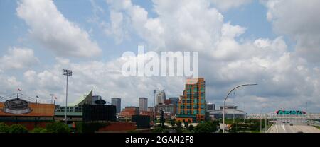 Vue sur Louisville, Kentucky Banque D'Images