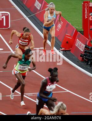 Tokyo, Kanto, Japon. 31 juillet 2021. Sara Kuivisto (fin) participe à la demi-finale féminine du 800m lors des Jeux Olympiques d'été de Tokyo 2020 au stade olympique. (Image de crédit : © David McIntyre/ZUMA Press Wire) Banque D'Images