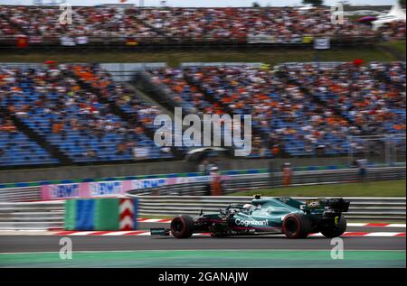 05 VETTEL Sebastian (ger), Aston Martin F1 AMR21, action pendant la Formule 1 Magyar Nagydij 2021, Grand Prix de Hongrie, 11e tour du Championnat du monde de Formule 1 2021 de la FIA du 30 juillet au 1er août 2021 sur la Hungaroring, à Mogyorod, près de Budapest, Hongrie - photo DPPI Banque D'Images