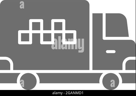 Vector CARGO taxi, camion, icône grise de livraison. Illustration de Vecteur