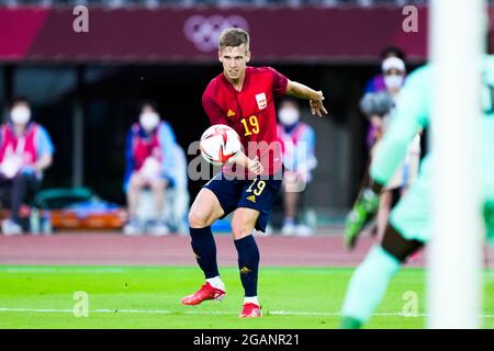 Dani OLMO (ESP) pendant les Jeux Olympiques Tokyo 2020, football masculin quart-finale entre l'Espagne et la Côte d'Ivoire le 31 juillet 2021 au stade Miyagi à Miyagi, Japon - photo Kishimoto / DPPI Banque D'Images