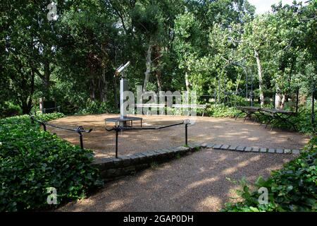 La plaie du roi Henry, où Henry VIII regardait une fusée de la Tour de Londres, indiquant qu'Anne Boleyn avait été exécutée, Pembroke Lodge Gardens Banque D'Images