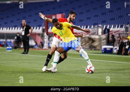 Tokyo, Giappone. 31 juillet 2021. MALCOM (BRA) lors des Jeux Olympiques Tokyo 2020, quart de finale des hommes de football entre le Brésil et l'Egypte le 31 juillet 2021 au stade Saitama à Saitama, Japon - photo Kishimoto/DPPI crédit: Agence photo indépendante/Alamy Live News Banque D'Images