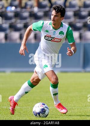 VENLO, PAYS-BAS - JUILLET 31 : Carlos Perez Juan du Panathinaikos FC lors du match d'avant-saison entre VVV-Venlo et Panathinaikos FC à Covebo Stadion de Koel le 31 juillet 2021 à Venlo, pays-Bas (photo de Jeroen Meuwsen/Orange Pictures) Banque D'Images