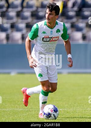 VENLO, PAYS-BAS - JUILLET 31 : Carlos Perez Juan du Panathinaikos FC lors du match d'avant-saison entre VVV-Venlo et Panathinaikos FC à Covebo Stadion de Koel le 31 juillet 2021 à Venlo, pays-Bas (photo de Jeroen Meuwsen/Orange Pictures) Banque D'Images