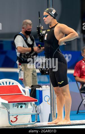TOKYO, JAPON - JUILLET 28 : Ranomi Kromowidjojo des pays-Bas en compétition avec les femmes Freestyle de 100m pendant les Jeux Olympiques de Tokyo 2020 à l'Aqua de Tokyo Banque D'Images