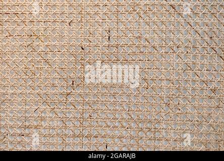 Vue en gros plan de Handcraft tissé bambou bandes motif fait au Myanmar. Banque D'Images