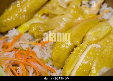 Riz au poulet Hainanese Banque D'Images