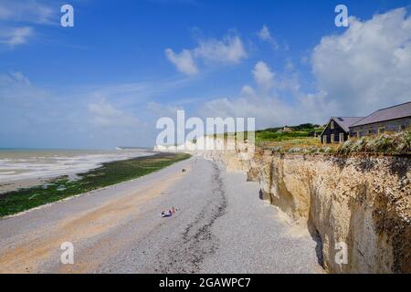 Érosion à Birling Gap, East Sussex, Royaume-Uni Banque D'Images