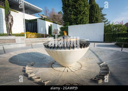 Flamme olympique au Musée Olympique - Lausanne, Suisse Banque D'Images