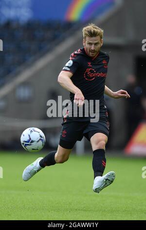 Stuart Armstrong de Southampton lors du match amical d'avant-saison au Liberty Stadium, Swansea. Date de la photo: Samedi 31 juillet 2021. Banque D'Images