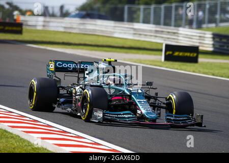 Budapest, Hongrie. 1er août 2021. Budapest, Hongrie. 1er août 2021. 05 VETTEL Sebastian (ger), Aston Martin F1 AMR21, action pendant la Formule 1 Magyar Nagydij 2021, Grand Prix de Hongrie, 11e manche du Championnat du monde de Formule 1 2021 de la FIA du 30 juillet au 1er août 2021 sur la Hungaroring, à Mogyorod, près de Budapest, Hongrie - photo Xavi Bonilla / DPPI crédit: Agence de photo indépendante / Alamy Live News Banque D'Images