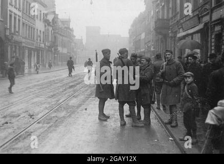 TREVES, ALLEMAGNE - 04 mai 1919 - Armée d'occupation - soldats américains à Treves, Allemagne. La ville de Trèves aurait également été connue sous le nom de Treves in E Banque D'Images