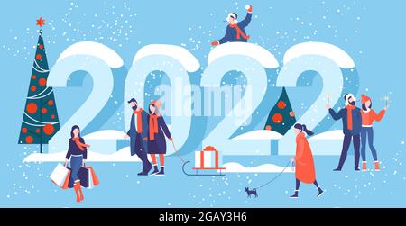 Concept Noël et nouvel an Illustration de Vecteur