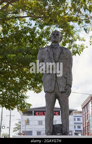 Statue de Hubert Nathaniel Critchlow à Georgetown, Guyana, Amérique du Sud Banque D'Images