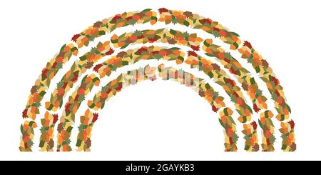 Arc feuilles d'automne Illustration vectorielle pour la conception de la saison d'automne espace de copie isolé sur fond blanc Illustration de Vecteur