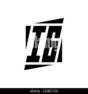 Monogramme IG logo avec modèle de conception de style moderne isolé sur fond blanc Illustration de Vecteur