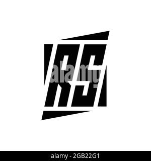 Monogramme logo RS avec modèle de conception de style moderne isolé sur fond blanc Illustration de Vecteur