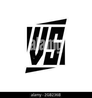 VS monogramme logo avec modèle de conception de style moderne isolé sur fond blanc Illustration de Vecteur