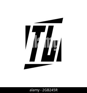 Monogramme TL logo avec modèle de conception de style moderne isolé sur fond blanc Illustration de Vecteur