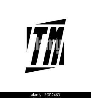 TM logo monogramme avec modèle de conception moderne isolé sur fond blanc Illustration de Vecteur