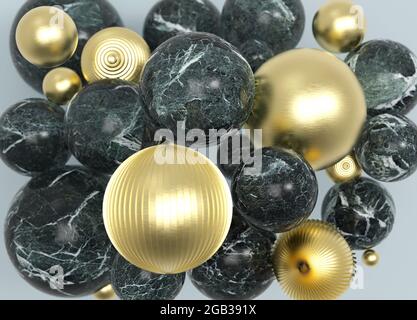 Abstrait coloré minimum de formes de sphère pour le papier peint, ou fond de téléphone, ou le podium de maquillage, ou plus de buts. Arrière-plan de la sphère géométrique Banque D'Images