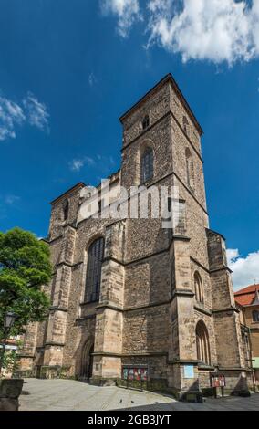 Église de l'Assomption, gothique, XIVe siècle, à Klodzko, Basse-Silésie, Pologne Banque D'Images