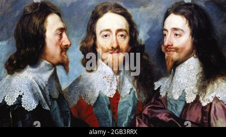 CHARLES Ier D'ANGLETERRE (1600-1649) peint par Anthony van Dyck entre 1635 et 36. De la collection royale. Banque D'Images