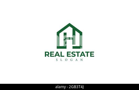 Alphabet H Real Estate Monogram Vector logo Design, lettre H House Icon Template Illustration de Vecteur