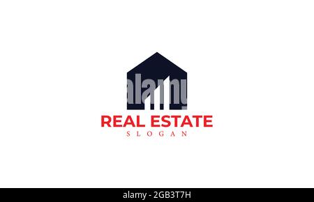 Modèle de logo vectoriel immobilier. Illustration vectorielle abstraite de la conception du logo de la maison. Modèle d'icône de monogramme de propriété Illustration de Vecteur