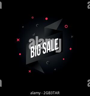 Bannière publicitaire pour le Vendredi fou. Panneau moderne avec texte Big sale. Illustration vectorielle. Illustration de Vecteur